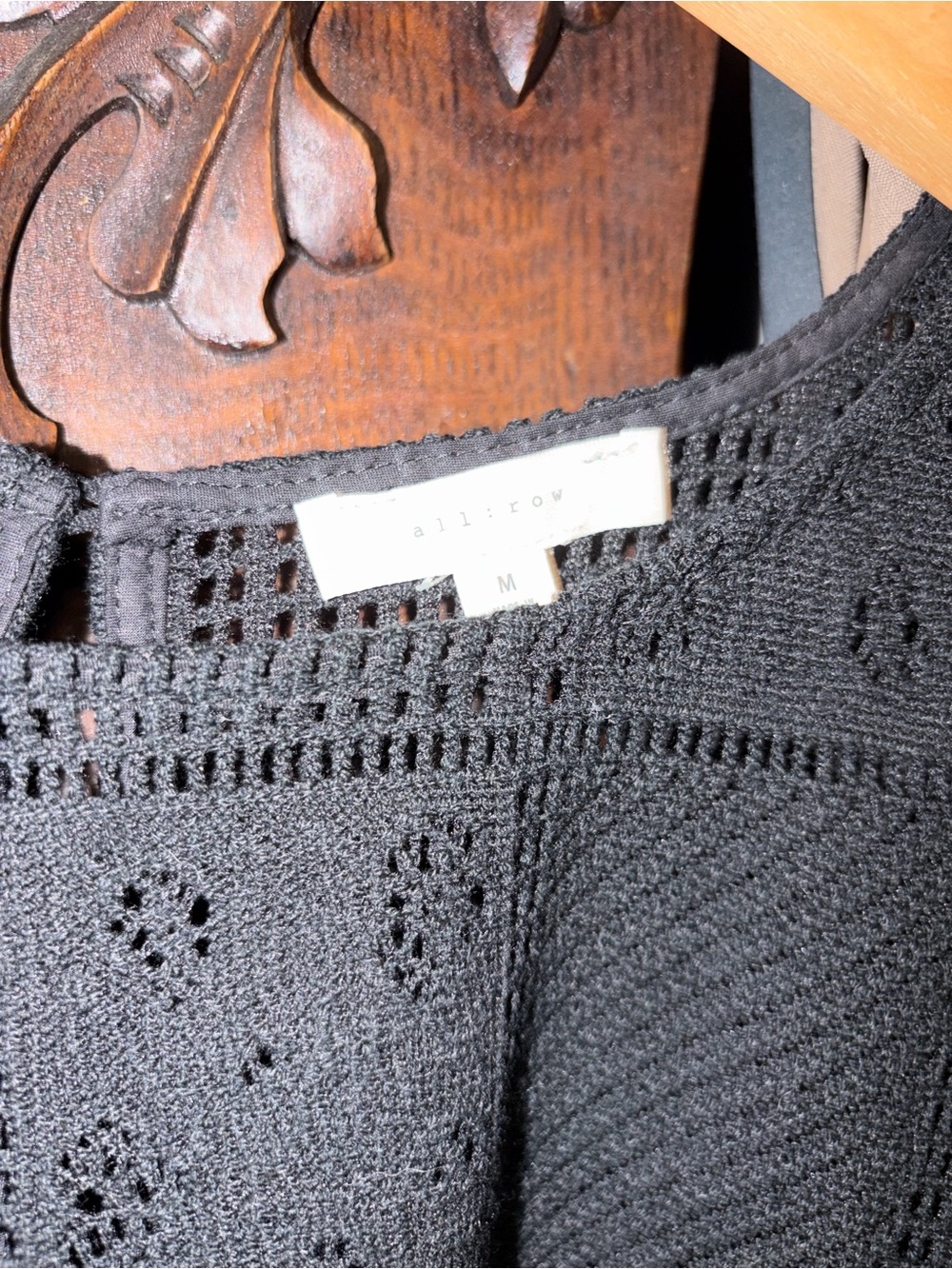 All Row Black Crochet Tank Top - Lightweight Sleeveless Knit - Picture 2 of 3